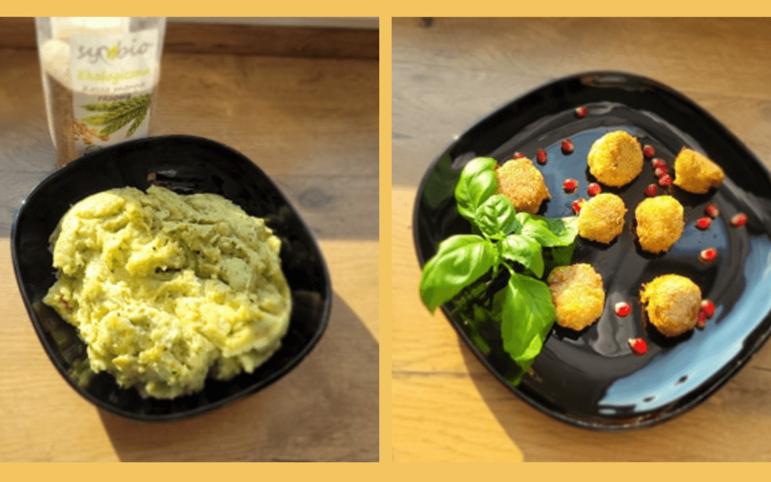 Kulki rybne z halibuta z marchewką i cukinią